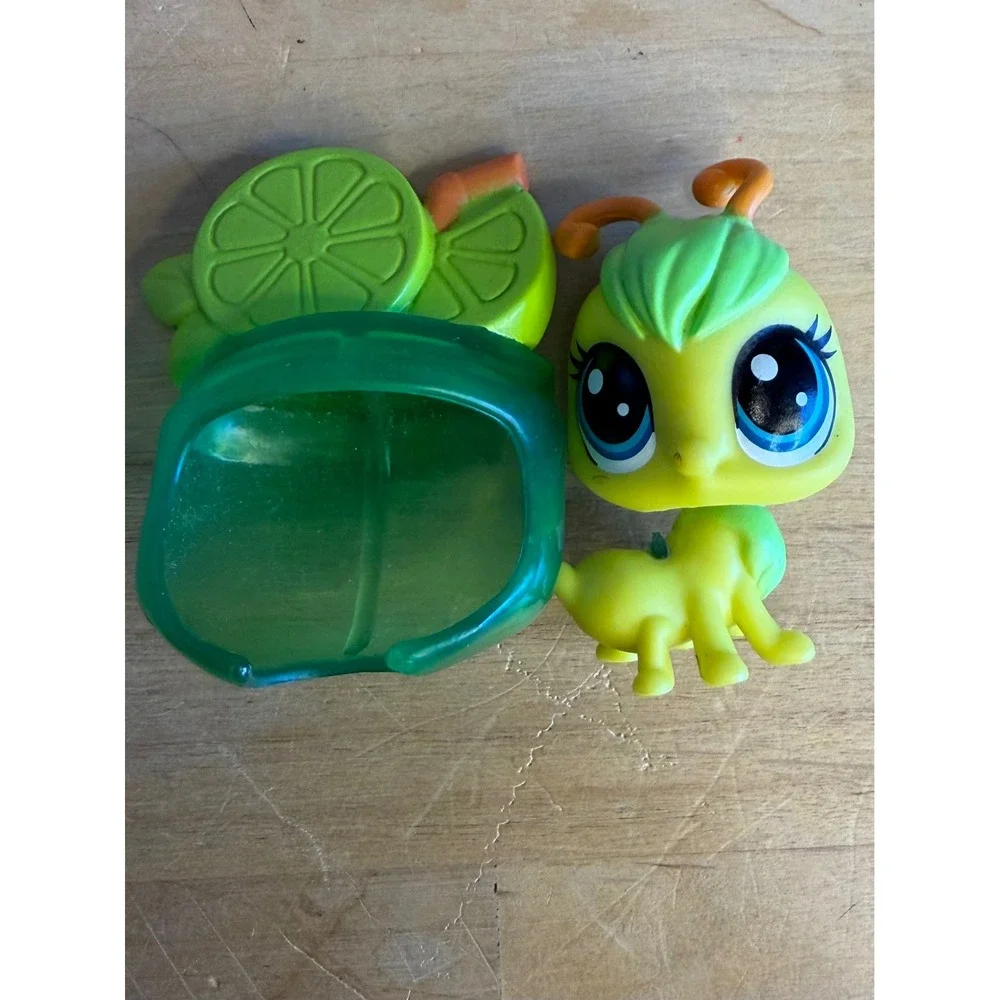 Vintage LPS Hungry Pets Fruit Smoothie Costume Lot - 4 Bobblehead Figures